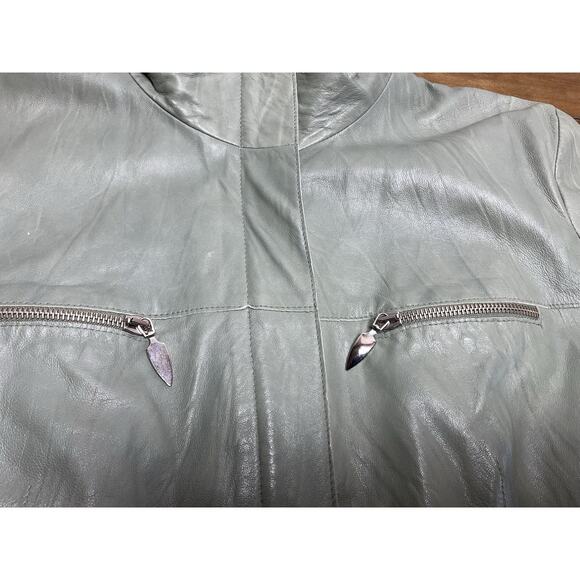 PIEROTUCCI Women’s Green leather Jacket Made In Italy - Picture 9 of 16